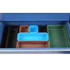 Servante d'atelier à 5 tiroirs avec roues, armoire de rangement portable en acier pour garage, atelier, entrepôt