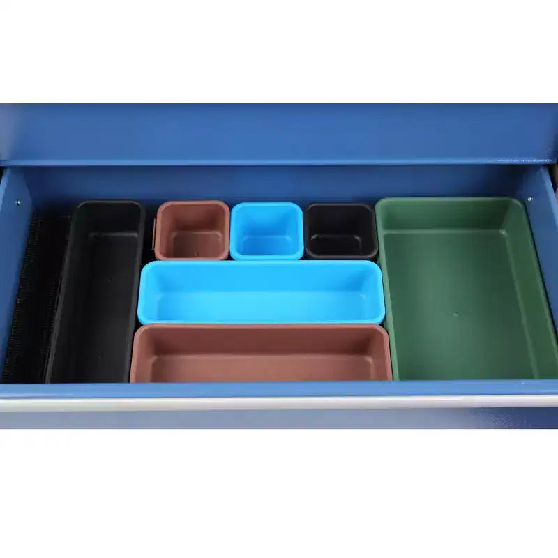 Servante d'atelier à 5 tiroirs avec roues, armoire de rangement portable en acier pour garage, atelier, entrepôt