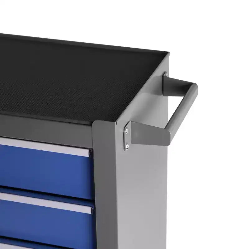 Servante d'atelier à 5 tiroirs avec roues, armoire de rangement portable en acier pour garage, atelier, entrepôt