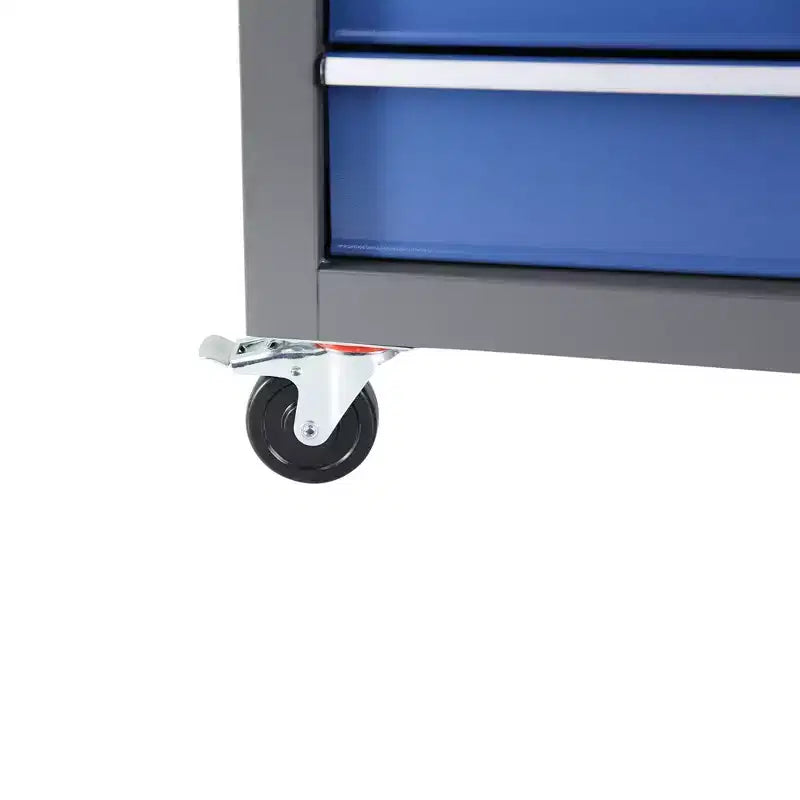 Servante d'atelier à 5 tiroirs avec roues, armoire de rangement portable en acier pour garage, atelier, entrepôt