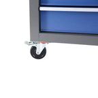 Servante d'atelier à 5 tiroirs avec roues, armoire de rangement portable en acier pour garage, atelier, entrepôt