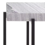 Table d'appoint en marbre gris et noir – Table d'appoint de luxe moderne pour le salon et la chambre à coucher