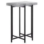 Table d'appoint en marbre gris et noir – Table d'appoint de luxe moderne pour le salon et la chambre à coucher