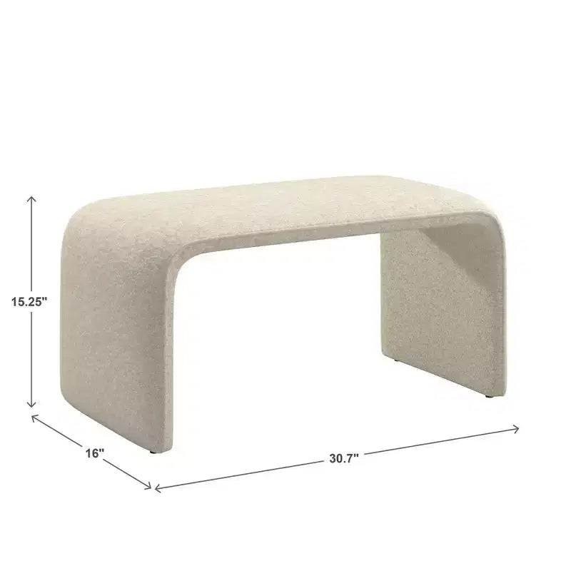 Pouf ottoman contemporain rembourré – Repose-pieds polyvalent et siège d'appoint pour le salon