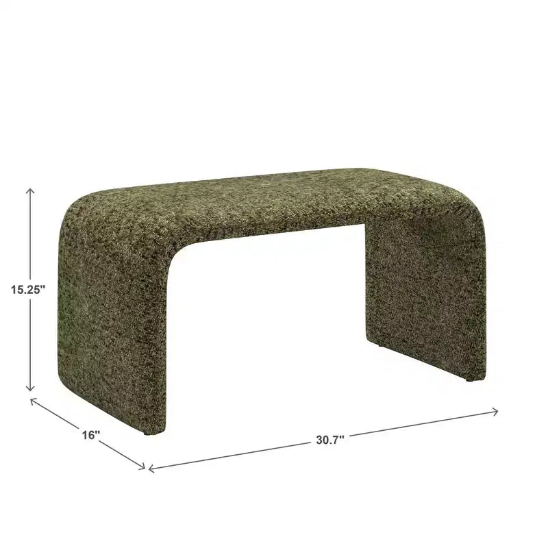 Pouf ottoman contemporain rembourré – Repose-pieds polyvalent et siège d'appoint pour le salon
