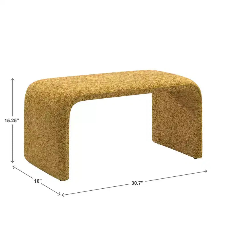 Pouf ottoman contemporain rembourré – Repose-pieds polyvalent et siège d'appoint pour le salon