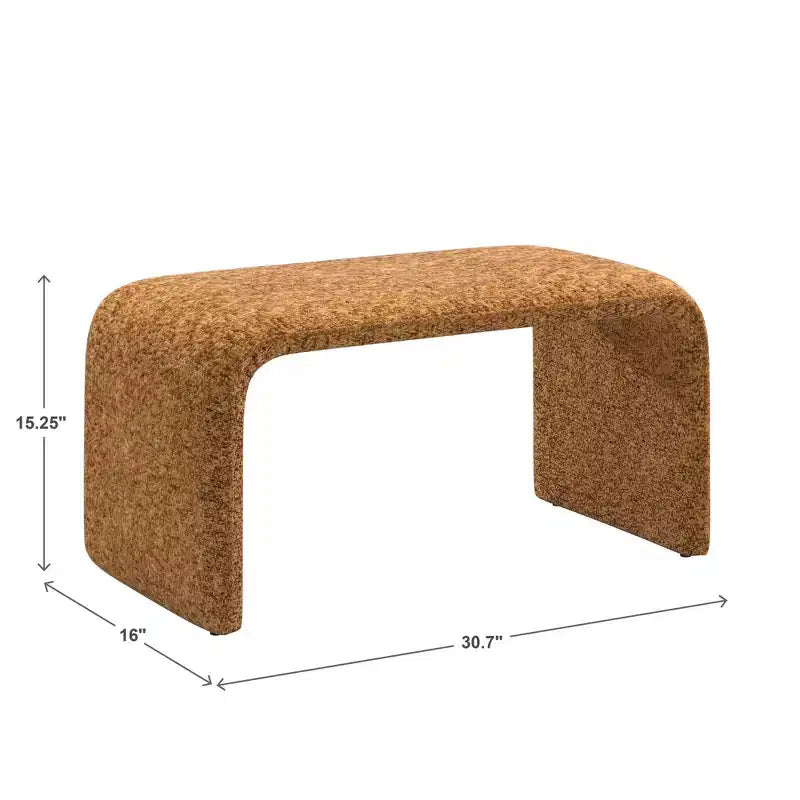 Pouf ottoman contemporain rembourré – Repose-pieds polyvalent et siège d'appoint pour le salon