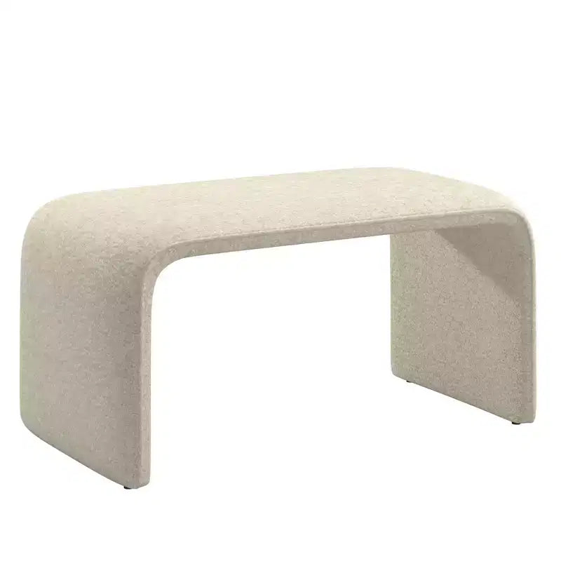 Pouf ottoman contemporain rembourré – Repose-pieds polyvalent et siège d'appoint pour le salon