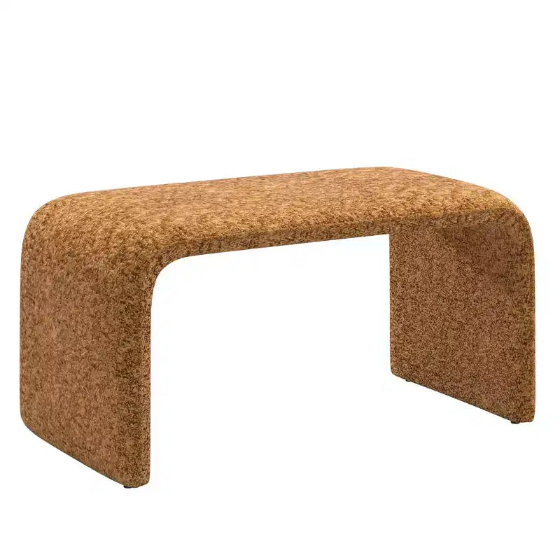 Pouf ottoman contemporain rembourré – Repose-pieds polyvalent et siège d'appoint pour le salon