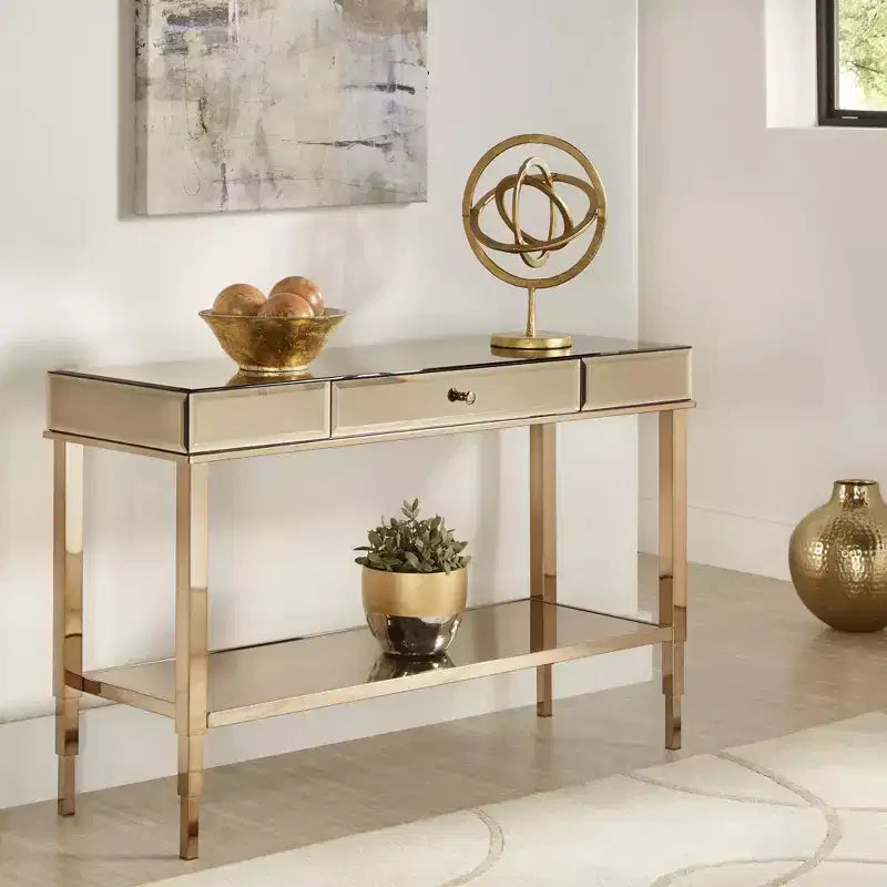 Meuble TV 1 tiroir avec miroirs