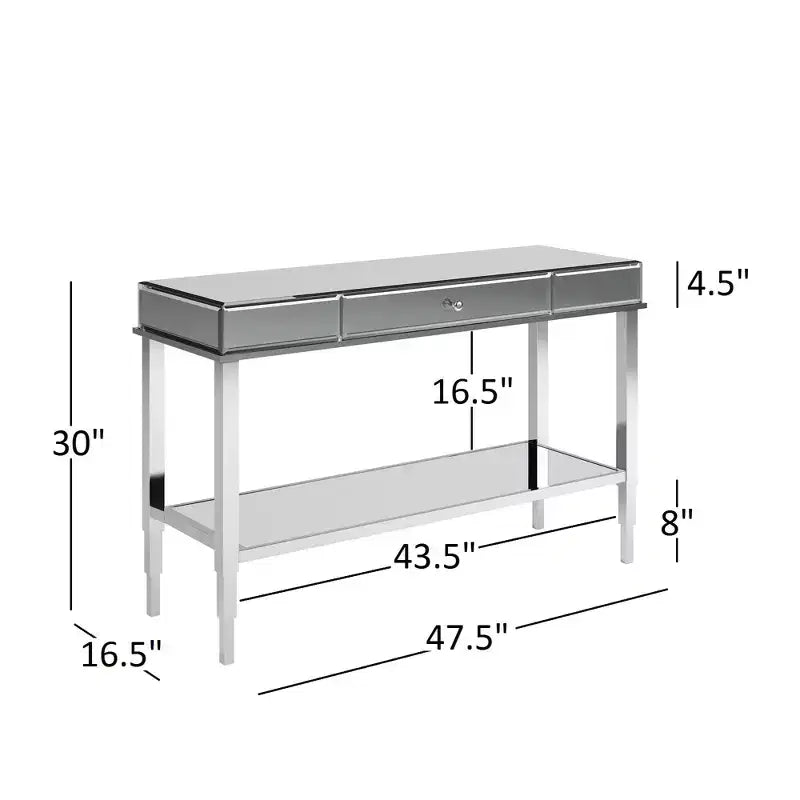 Meuble TV 1 tiroir avec miroirs