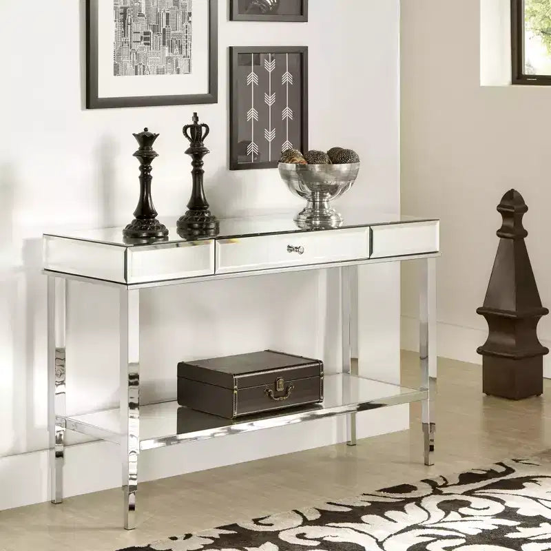 Meuble TV 1 tiroir avec miroirs