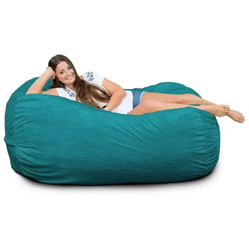 Ultimate Sack Lounger Bean Bag Chair Oversized Indoor Comfy Loveseat, Teal Suede