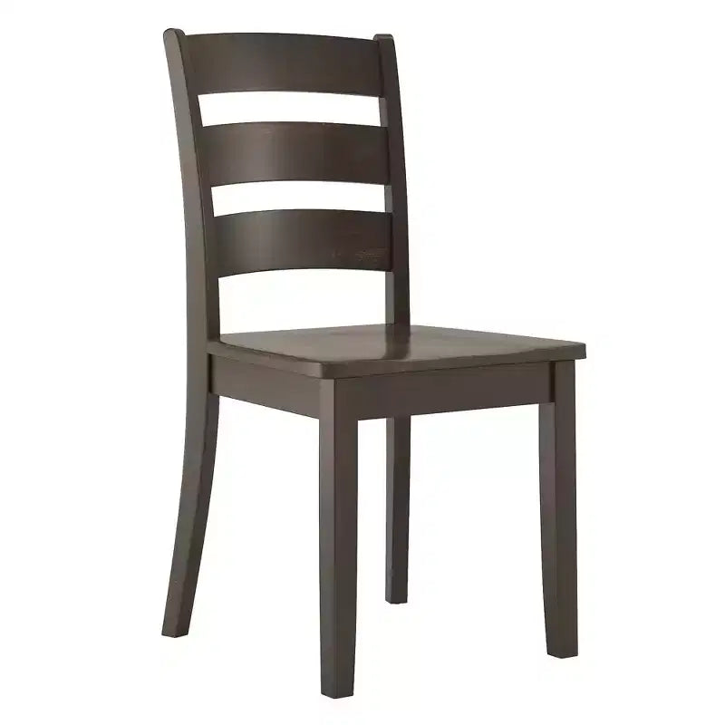 Chaises de salle à manger en bois à dossier échelle (lot de 2)