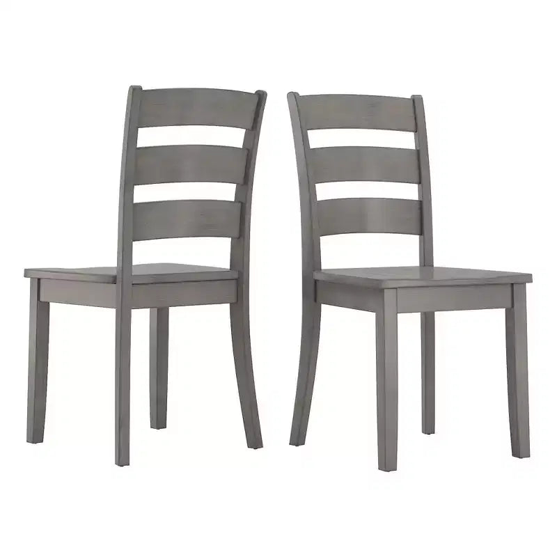 Chaises de salle à manger en bois à dossier échelle (lot de 2)