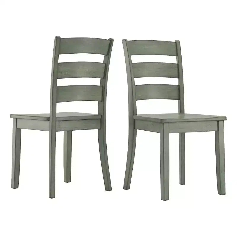 Chaises de salle à manger en bois à dossier échelle (lot de 2)