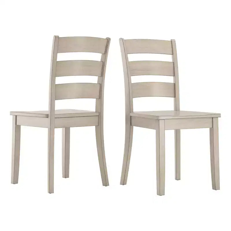 Chaises de salle à manger en bois à dossier échelle (lot de 2)