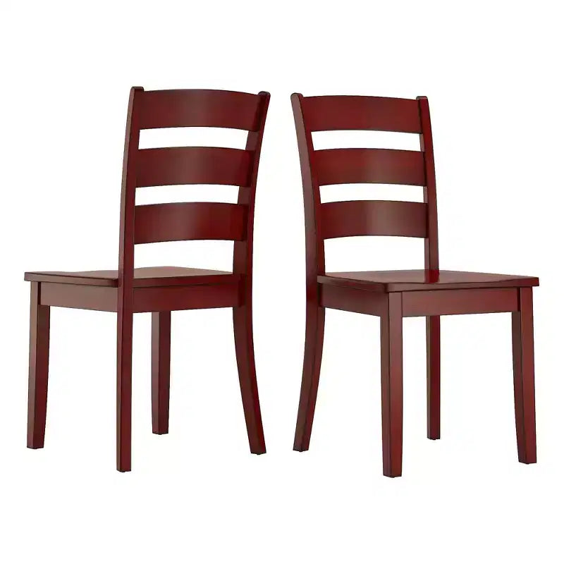 Chaises de salle à manger en bois à dossier échelle (lot de 2)