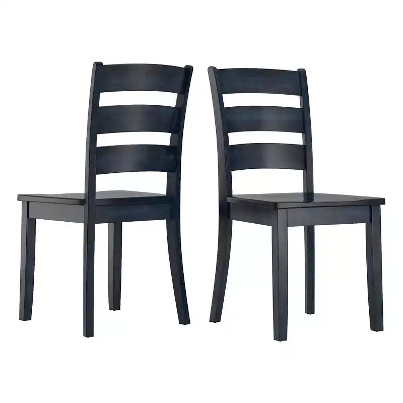 Chaises de salle à manger en bois à dossier échelle (lot de 2)