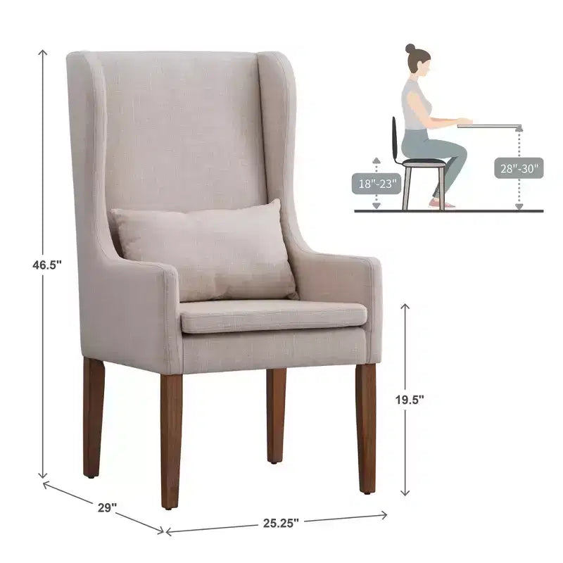 Chaise Parson déhoussable à oreilles