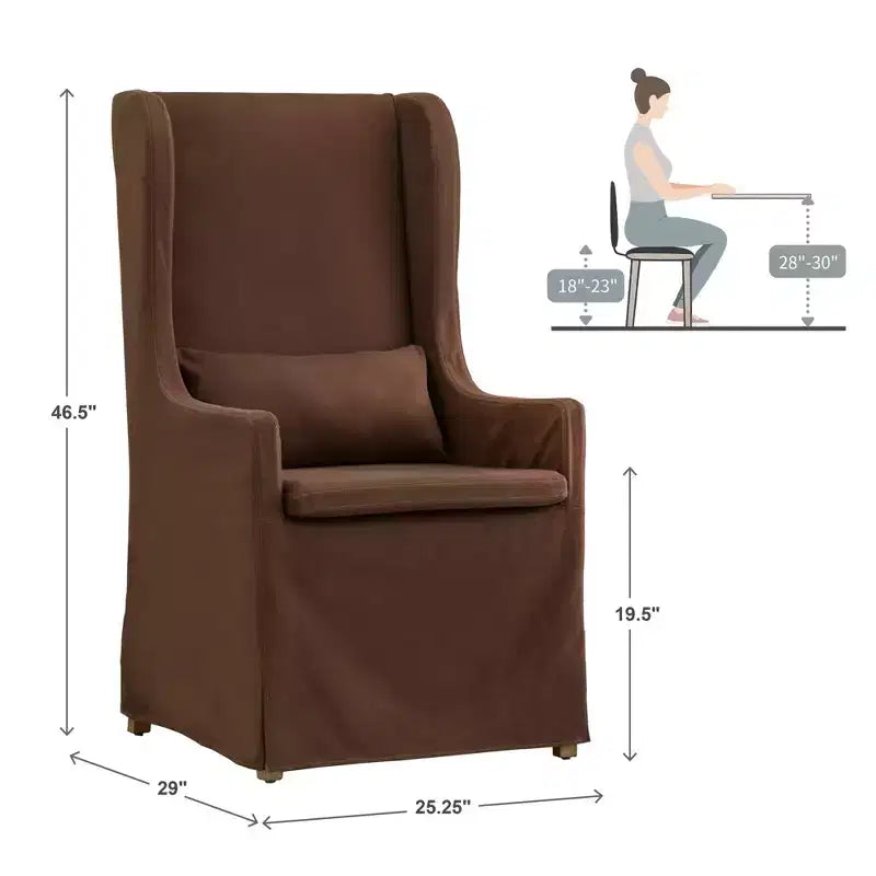 Chaise Parson déhoussable à oreilles