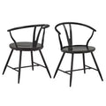 Norfolk Wishbone Back Metal Side Chair with Wood Seat (Set of 2) - iNSPIREQ