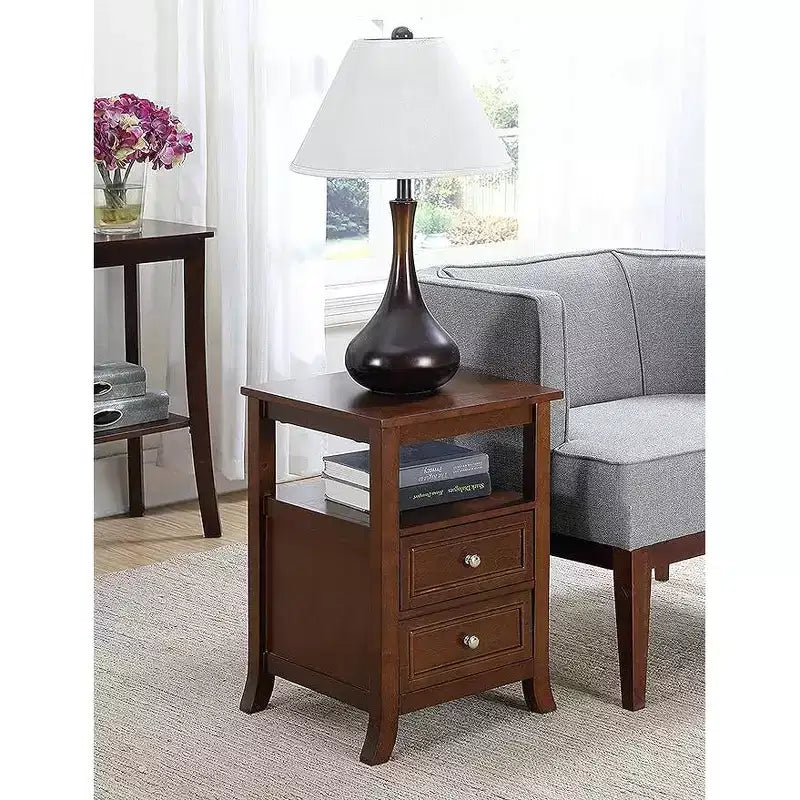Table d'appoint rectangulaire en bois (1 pièce)