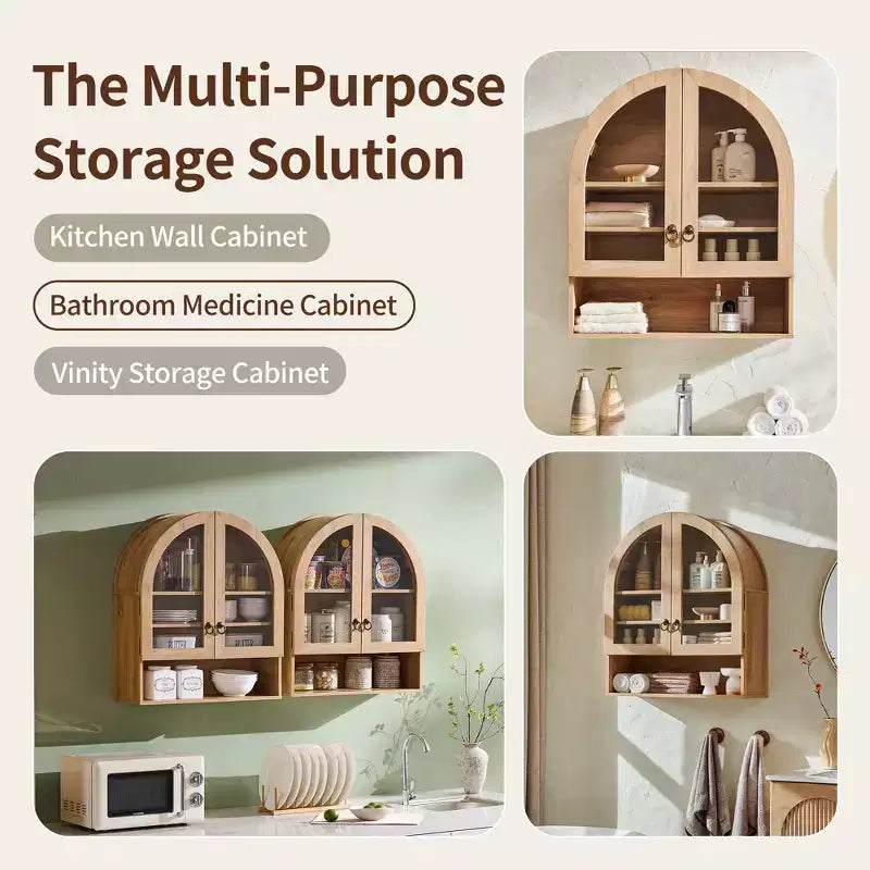 Armoire de salle de bain murale cintrée avec tiroir, 28 pouces, armoire à pharmacie moderne avec étagères réglables, rangement au-dessus des toilettes
