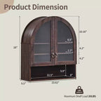 Armoire de salle de bain murale cintrée avec tiroir, 28 pouces, armoire à pharmacie moderne avec étagères réglables, rangement au-dessus des toilettes