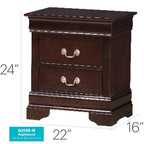 Table de Chevet Rectangulaire en Bois pour Salon et Chambre à Coucher