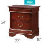 Table de Chevet Rectangulaire en Bois pour Salon et Chambre à Coucher