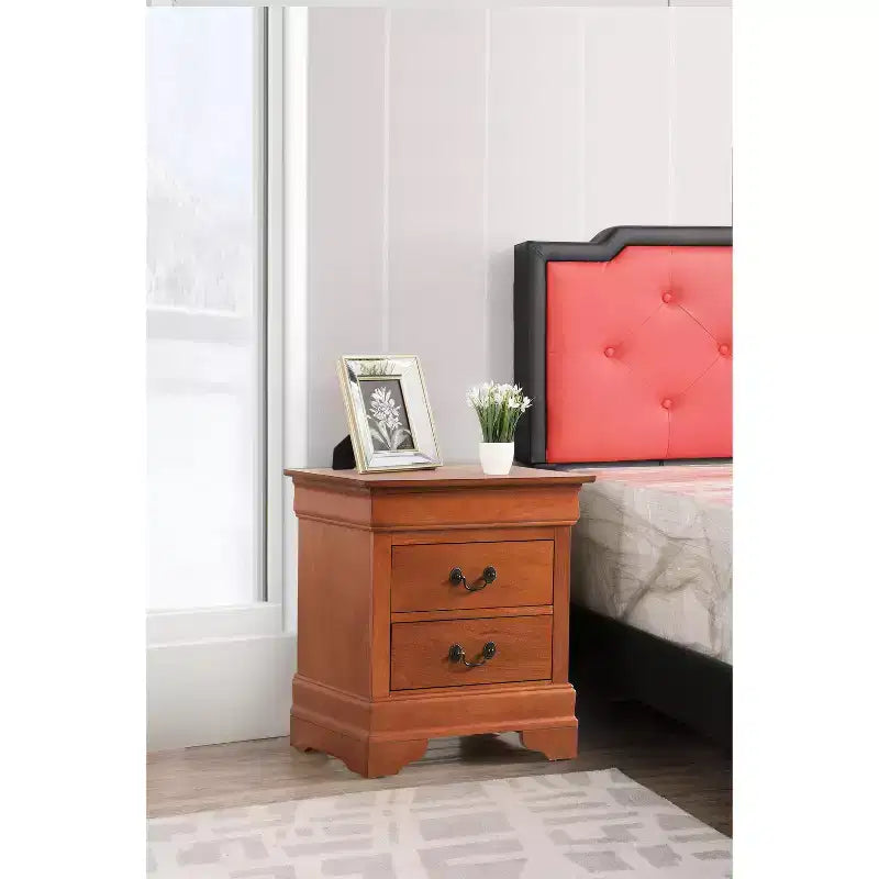 Table de Chevet Rectangulaire en Bois pour Salon et Chambre à Coucher
