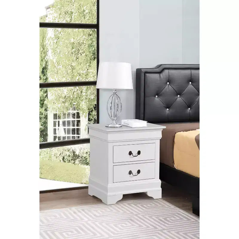 Table de Chevet Rectangulaire en Bois pour Salon et Chambre à Coucher