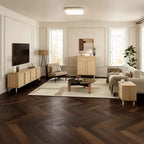 31,5 petit buffet de rangement, buffet d'appoint en chêne pour salon, salle à manger ou entrée Hazel Oak