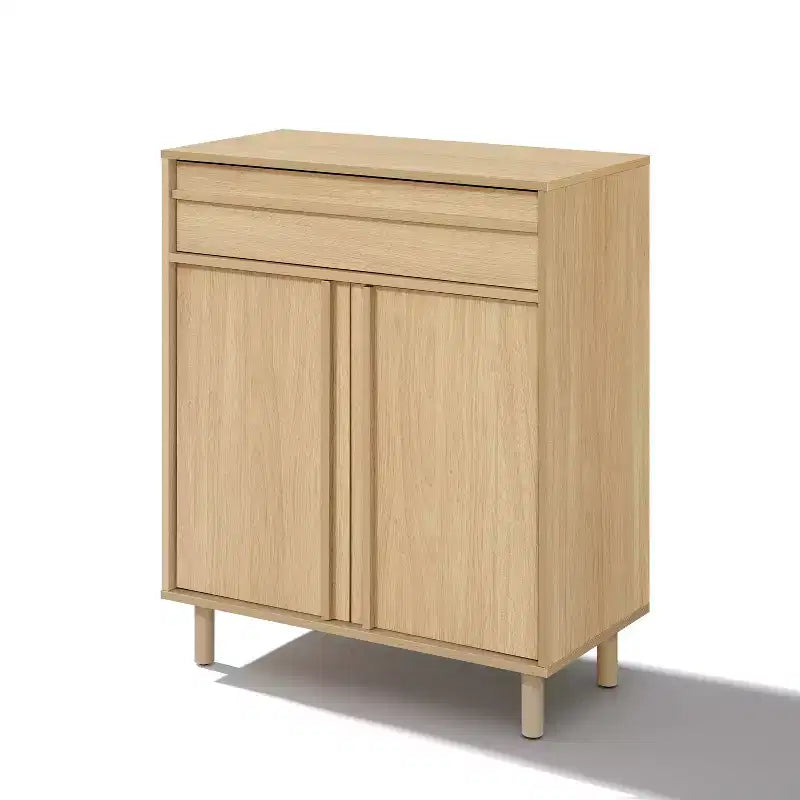 31,5 petit buffet de rangement, buffet d'appoint en chêne pour salon, salle à manger ou entrée Hazel Oak