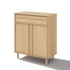 31,5 petit buffet de rangement, buffet d'appoint en chêne pour salon, salle à manger ou entrée Hazel Oak