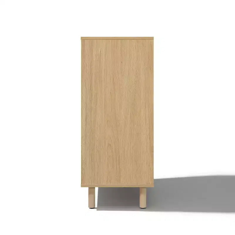 31,5 petit buffet de rangement, buffet d'appoint en chêne pour salon, salle à manger ou entrée Hazel Oak