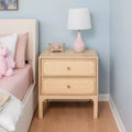 Elio/Rattan 2 Drawer Nightstand