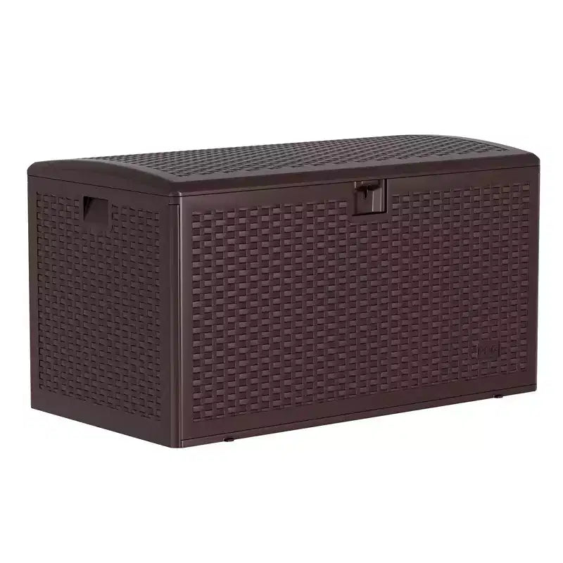 Grand coffre de rangement de terrasse étanche en résine de 276 litres, pour intérieur et extérieur, avec couvercle verrouillable, pour coussins de mobilier de jardin, oreillers décoratifs, outils de jardin