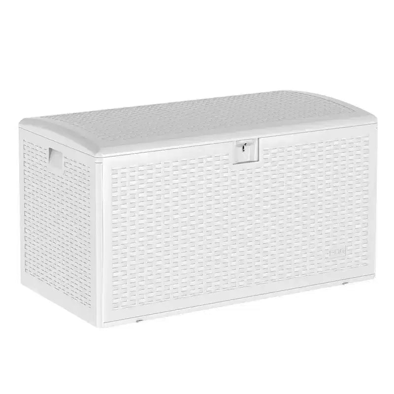 Grand coffre de rangement de terrasse étanche en résine de 276 litres, pour intérieur et extérieur, avec couvercle verrouillable, pour coussins de mobilier de jardin, oreillers décoratifs, outils de jardin