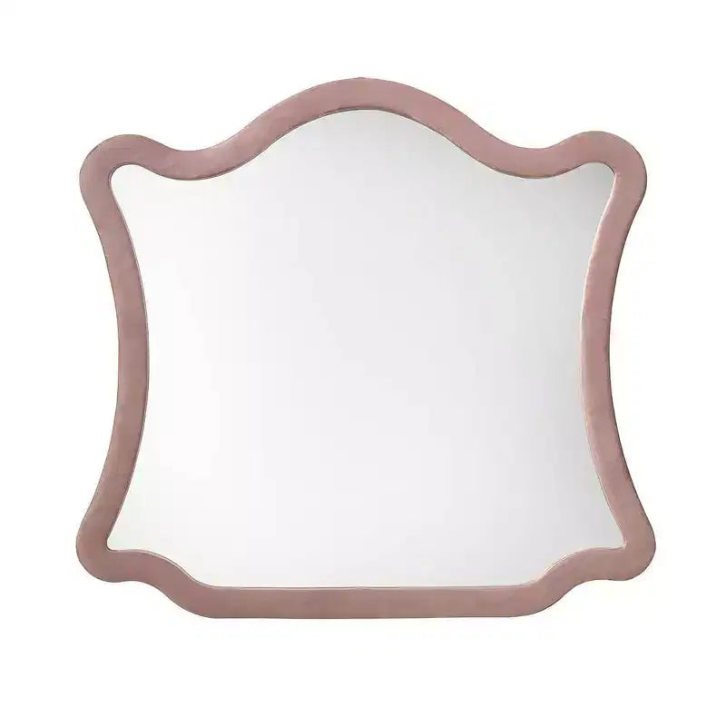 Acme Furniture Salonia Dresser Mirror Pink Velvet