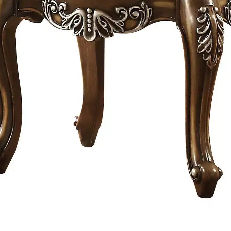 Table d'appoint en chêne antique – Table d'appoint rustique en bois pour salon et entrée