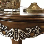 Table d'appoint en chêne antique – Table d'appoint rustique en bois pour salon et entrée