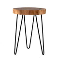 East at Main Natura Freeform Side Table with Iron Base Brown/Black