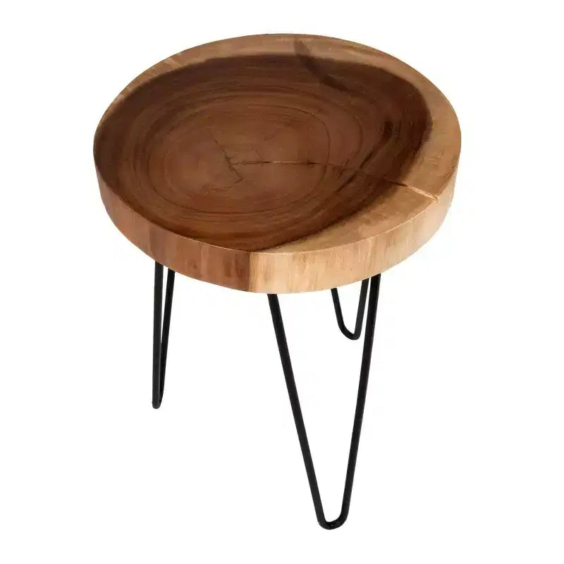 Guéridon Freeform avec piètement en fer marron/noir