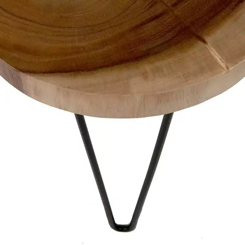 Guéridon Freeform avec piètement en fer marron/noir
