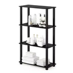 Étagère décorative ouverte à 4 niveaux support de présentation polyvalent