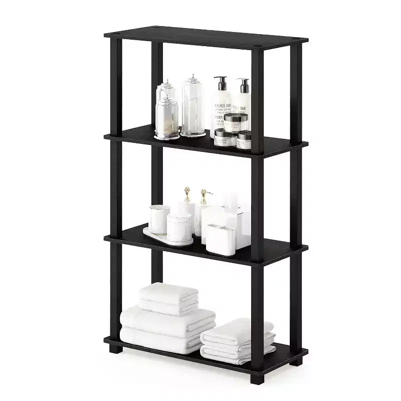 Étagère décorative ouverte à 4 niveaux support de présentation polyvalent