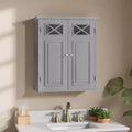 Teamson Home Dawson Removable Wall Storage Cabinet with Glass Doors