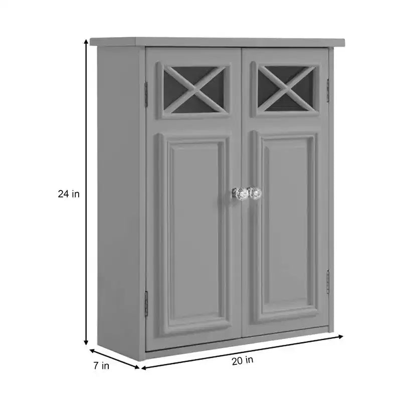 Armoire murale amovible avec portes vitrées